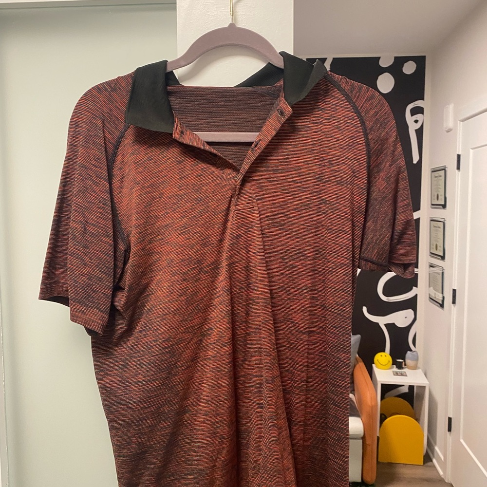 Maroon tech polo